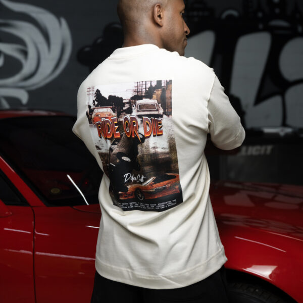 CAMISETA OVER RIDE OR DIE BEGE