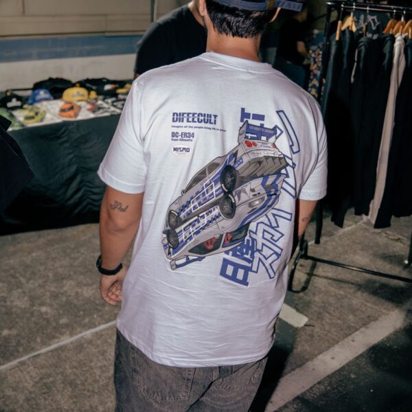 CAMISETA GTR DC R34 BRANCA