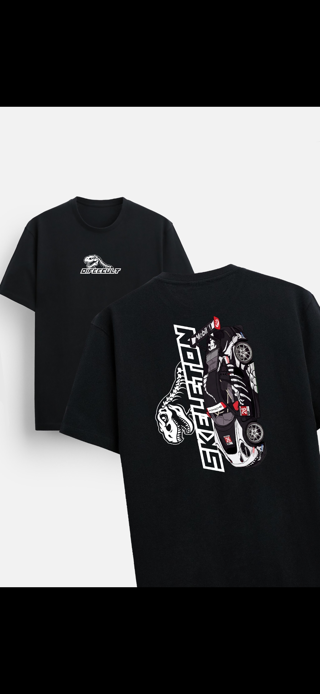 CAMISETA SKELETON PRETA